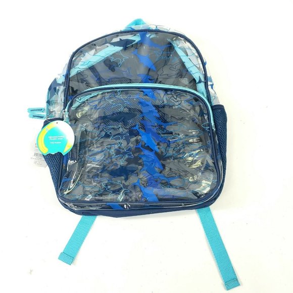 clear shark backpack